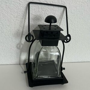 Frontgate Vintage Windproof Candle Holder Lantern Indoors & Outdoors Black